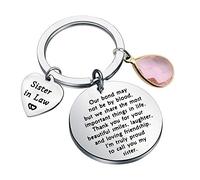 MYSOMY Bonus Sister Gift Sister in Law Gift Unbiological Sisters Gift Our Bond May Not Be By Blood But We Share the Most Important Things in Life Keychain (Sister in Law key)