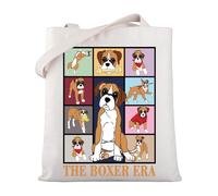 MYSOMY Boxer Gifts The Boxer Era Tote Bag Boxer Dog Lover Shoulder Bag Boxer Dog Owner Reusable Grocery Bag Boxer Mom Gifts (The Boxer TB)