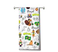 MYSOMY Brazil Kitchen Towel Brazil Themed Gifts Brazil Kitchen Decor Brazil Dish Towel Brazil Chef Gifts Brazilian Gift (Brazil UK)