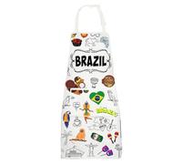 MYSOMY Brazilian Apron Brazil Kitchen Apron Brazil Themed Gifts Brazil Kitchen Apron Brazil Flag Apron Brazil Chef Gifts (BRAZIL uk)