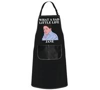 MYSOMY British TV Cooking Apron Peter Fans Gifts What A Sad Little Life Jane Gifts Peter Inspired Apron (What a Sad UK)