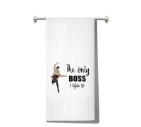 MYSOMY Bruce Fans Kitchen Towel Rock Music Lover Gifts Rock Band Kitchen Towel The Only Boss I Listen To Music Dish Towel (Only Boss UK)