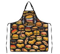 MYSOMY Burger Apron Burger Lover Gift Hamburger Bun Kitchen Apron Are Always The Answer Aprons (Burger Apron3)