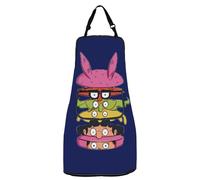 MYSOMY Burgers Inspired Gift Belcher Family Adjustable Apron With Pockets Bob Belcher Fans Gift Bob's TV Show Merch (Burgers Apron)
