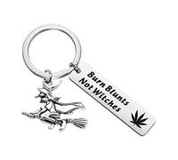 MYSOMY Burn Blunts Not Witches Keychain Marijuana Gifts for Witches Smoking Weed Gifts 420 Stoner Gifts (Keychain)