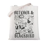 MYSOMY Butcher and Blackbird Merch Book Club Tote Bag Book Lover Shoulder Bag Dark Romance Book Reader Gift (Butcher TB)