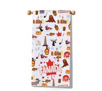 MYSOMY Canada Maple Leaf Tea Towel Canada Souvenir Gift Canada Trip Lover Gift Canada Housewarming Gift (Canada Towel)