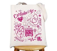MYSOMY Cardiology Tote Bag Cardiac Nurse Gifts Cardiologist Gift Cardiovascular Nursing Tote Bag Cardiac RN Gift (Cardiology UK)
