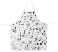 MYSOMY Carmy Tattoos Apron Carmy Kitchen Apron The Original Beef Of Chicagoland Gifts Yes Chef Apron (sou UK)