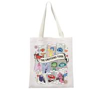 MYSOMY Cartoon Emotion Gift The Emotions Tour Tote Bag Inside Movie All The Feelings Characters Shoulder Bag (Emotions Tour TB)