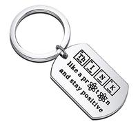 MYSOMY Chemist Keychain Think like a Proton and Stay Positive Chemistry Gifts for Chemist Physics Gifts Science Gifts (think like a Proton and stay positive)