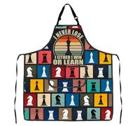 MYSOMY Chess Kitchen Apron Chess Lover Gift Gambit Themed Apron Chess Player Gift Chest Game Group Gift (Win Apron3)