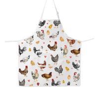 MYSOMY Chicken Apron With Pockets Chicken Lady Apron Chicken Mama Apron Chicken Farmer Gifts Crazy Chicken Lady Gifts (chicken ap UK)