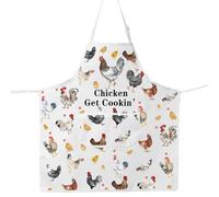 MYSOMY Chicken Aprons Chicken Lover Gifts Chicken Get Cookin’ Apron Chicken Farmer Apron Chicken Lady Apron (Chicken AP UK)