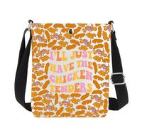 MYSOMY Chicken Tenders Crossbody Bag Chicken Tender Lover Gift Chicken Nugget Gift I'll Just Have The Chicken Tenders Shoulder Bag (Chicke Tender CB1)