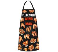 MYSOMY Chicken Wing Apron Chicken Wing Lover Gifts I'll Be Your Wingman Chicken Wing King Apron (Many wingman UK)