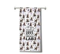 MYSOMY Chocolate Labrador Retriever Kitchen Towel All You Need Is Love And a Chocolate Lab Gifts Chocolates Labrador Retriever Dish Towel (a CHOCOLATE LAB kt3)
