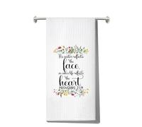 MYSOMY Christian Kitchen Towel Bible Verse Gift As Water Reflects The Face So One's Life Reflects The Heart Dish Towel (as water uk1)