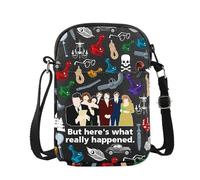 MYSOMY Clue Movie Crossbody Bag Clue Movie Gifts Plum & White & Green & Mustard & Scarlet & Peacock Clue Weapon Shoulder Bag (But here's what UK2)