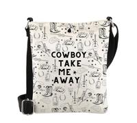 MYSOMY Cowboy Take Me Away Crossbody Bag Western Country Music Shoulder Bag Country Concert Gift Country Music Lover Gift (Cowboy CB)