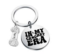 MYSOMY Crochet Keychain Crochet Lover Gift In My Crochet Era Knitter Jewelry Crocheter Keychain Knitters Gift (My Crochet UK)