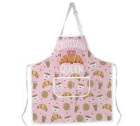 MYSOMY Croissant Kitchen Apron Paris Bakery Croissant Apron Baker Gift Chef Gift I'm Just Here For The Croissant (Croissant Apron)