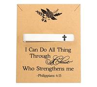MYSOMY Cross Tie Clips for Men Christian Faith Gift Philippians 4:13 First Communion Tie Tacks for Minister
