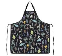 MYSOMY Cryptid Monster Apron Mystery Creature Themed Aprons for Horror Featuring Cryptozoology Gifts (Cryptid Apron)