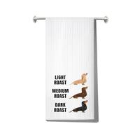 MYSOMY Dachshund Dish Towel Doxie Owner Gifts Weiner Dog Mom Gift Sausage Dog Kitchen Towels Dachshund Kitchen Merch (LIGHT ROAST kt UK2)