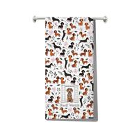 MYSOMY Dachshund Kitchen Towel Dachshund Lover Gift Doxie Owner Gifts Wiener Dog Mom Gift Sausage Dog Kitchen Towels (Sheriff Weenie kt1)