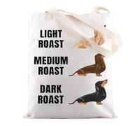 MYSOMY Dachshund Tote Bag Doxie Owner Gifts Weiner Dog Mom Gift Sausage Dog Shoulder Bag Dachshund Lover Gifts (LIGHT ROAST tg3)