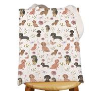 MYSOMY Dachshund Tote Bag - Unisex Adult Dachshund Lover Gift - Waterproof Fabric - 37cm x 32cm x 30cm