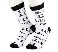 MYSOMY Dad’s Lucky Chess Socks Chess Board Socks Chess Lover Gifts Chess Themed Socks Chess Pieces Socks (Chess uk)