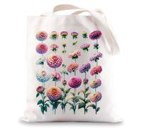 MYSOMY Dahlias Tote Bag Dahlias Lover Gift Dahlia Flower Gifts Dahlia Bouquet Tote Bag Dahlia Gardener Gift (many floral UK1)