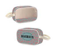 MYSOMY Dance Lover Clear Makeup Bag Dancer Makeup Travel Toiletry Bag Life is Better When I'm Dancing Bachata (Dance CMB3)