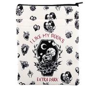 MYSOMY Dark Romance Book Sleeve Dark Romance Reader Gifts I Like My Books Extra Dark Gifts Dark Romance Reader Merch Morally Grey Book Sleeve (BookExt Dark)