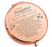 MYSOMY Daughter Wedding Gift for Bride from Mom To My Daughter On Your Wedding Day Gift Compact Makeup Mirror Bridal Shower Gift (endless love Mirror)