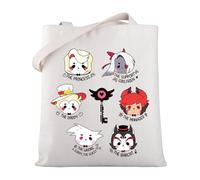 MYSOMY Demon Hotel Tote Bag Hazbin Anime Merch Cartoon Characters Gift Shoulder Bag Dark Animation Lover Gift (Hotel TB)