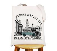 MYSOMY Detective Book Inspired Tote Bag Detective Agency Gifts Crime TV Show Shoulder Bag (Detective UK2)