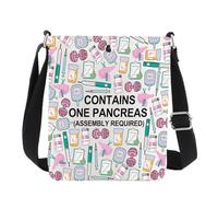 MYSOMY Diabetes Warrior Crossbody Bag Diabetes Supply Bag Contains One Pancreas Gifts Diabetes Awareness Shoulder Bag (CONTAINS ONE uk3)
