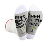 MYSOMY Dirty Martini Socks Dirty Martini Lover Gifts First I Drink The Dirty Martini Sock Filthy Martini Socks (Martini UK)