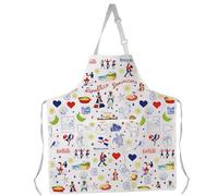 MYSOMY Dominican Republic Kitchen Apron Dominican Republic Lover Gift Caribbean Themed Souvenir Gift (Domin Apron3)