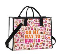 MYSOMY Donuts Tote Bag Coffee Donuts Lover Gift Donut Junkie Gifts Coffee Donuts Shoulder Bag (TO DUNKIN TG1)