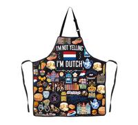 MYSOMY Dutch Cooking Apron Dutch Kitchen Apron Netherlands Aprons Holland Gift Netherlands Kitchen Gifts (Dutch ap2)