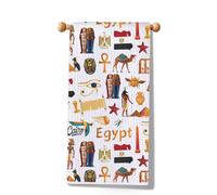 MYSOMY Egypt Kitchen Towel Ancient Egypt Mythology Pharaoh God Towel Egypt Culture Souvenir Gift (Egypt Towel)