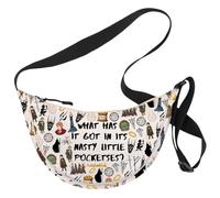MYSOMY Fantasy Movie Crossbody Bag Fantasy Book Gifts What Has It Got In Its Nasty Little Pocketses Bookish Shoulder Bag (Little Pocketses UK3)