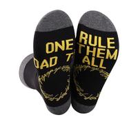 MYSOMY Fantasy Movie Socks Fantasy Book Lover Gift One Dad To Rule Them All Gifts (ONE DAD socks1)