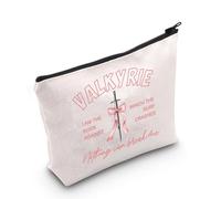 MYSOMY Fantasy Novel Inspired Gift The Night Court Makeup Bag Valkyrie Lady Death Gift Velaris City of Starlight Zipper Bag (Valkyrie bag3)