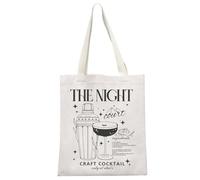 MYSOMY Fantasy Novel Inspired Gifts Feyre Canvas Tote Bag Feyre Rhysand Book Merch The Night Court Shopping Bag (the night TB)