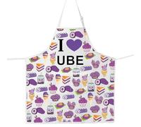 MYSOMY Filipino Ube Apron Filipino Ube Lover Gifts Philippines Food Apron Relax I Got U-Bae Filipino Ube Cake Aprons (I love UBE ap2)